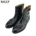 【冬のTHEセール 30%OFF】バリー Bally ブーツ シューズ 靴 メンズ ♯8 ブラック レザー 【バリー】 G1348 【中古】