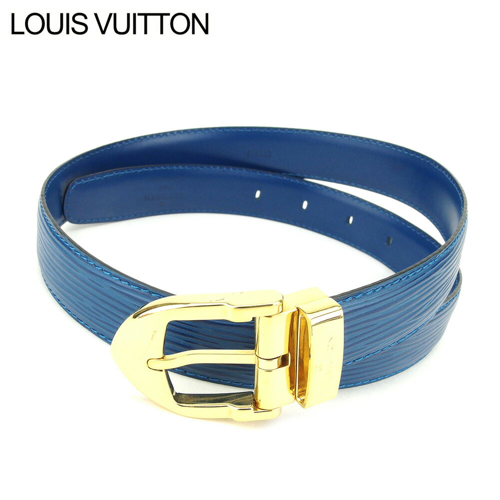 【冬のTHEセール 30%OFF】【残り1点】 【中古】 ルイ ヴィトン LOUIS VUITTON ベルト レディース サンチュール トレド ブルー エピレザ- 【ルイ・ヴィトン】 T9170