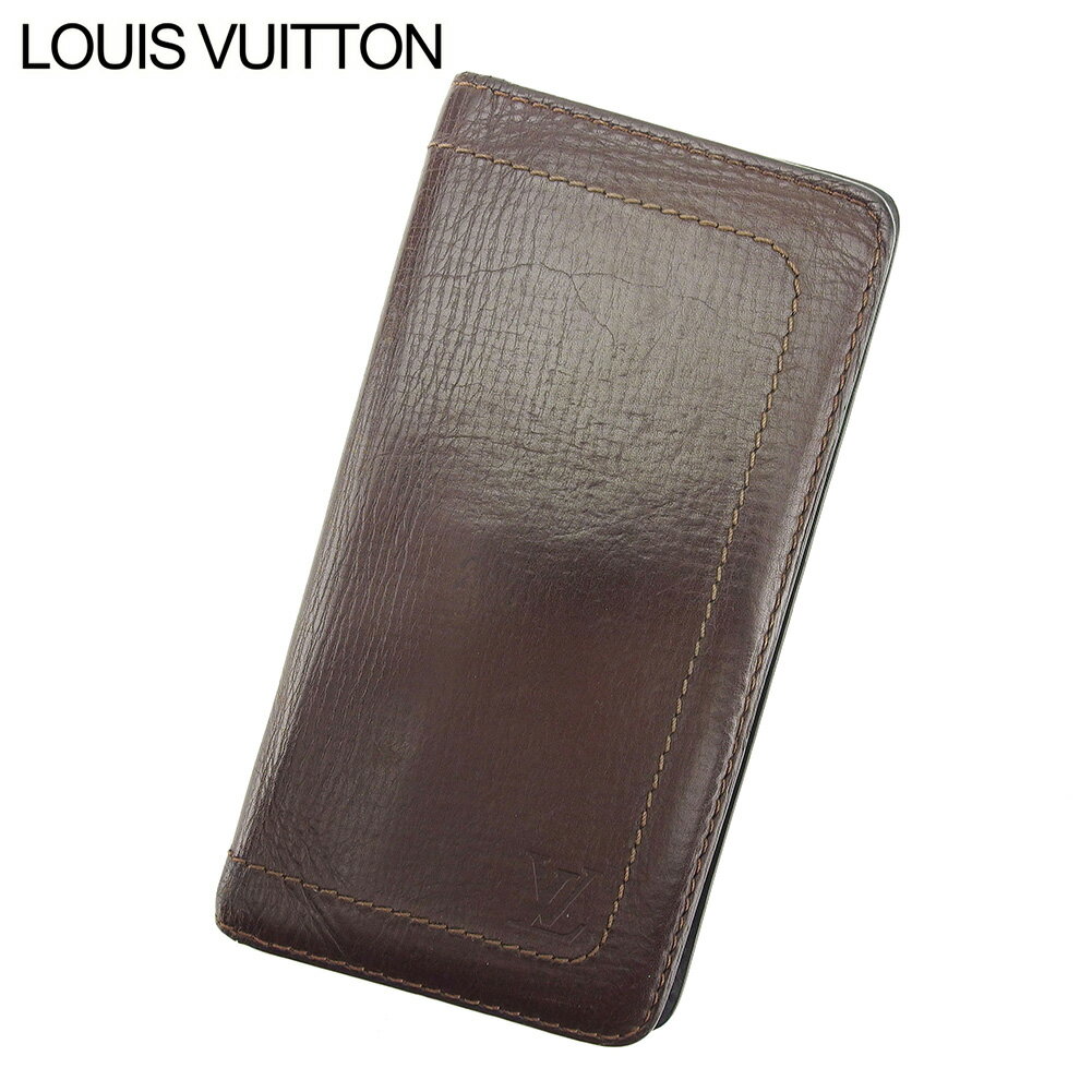 【スプリングセール30％OFF】ルイ ヴィトン Louis Vuitton 長札入れ 札入れ レディース メンズ ポルトバルールカルトクレディ ブラウン ユタレザー 【ルイ・ヴィトン】 T9190 【中古】