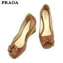 【スプリングセール30％OFF】プラダ PRADA サンダル シューズ 靴 レディース #36ハーフ ブラウン レザー 【プラダ】 T9235 【中古】