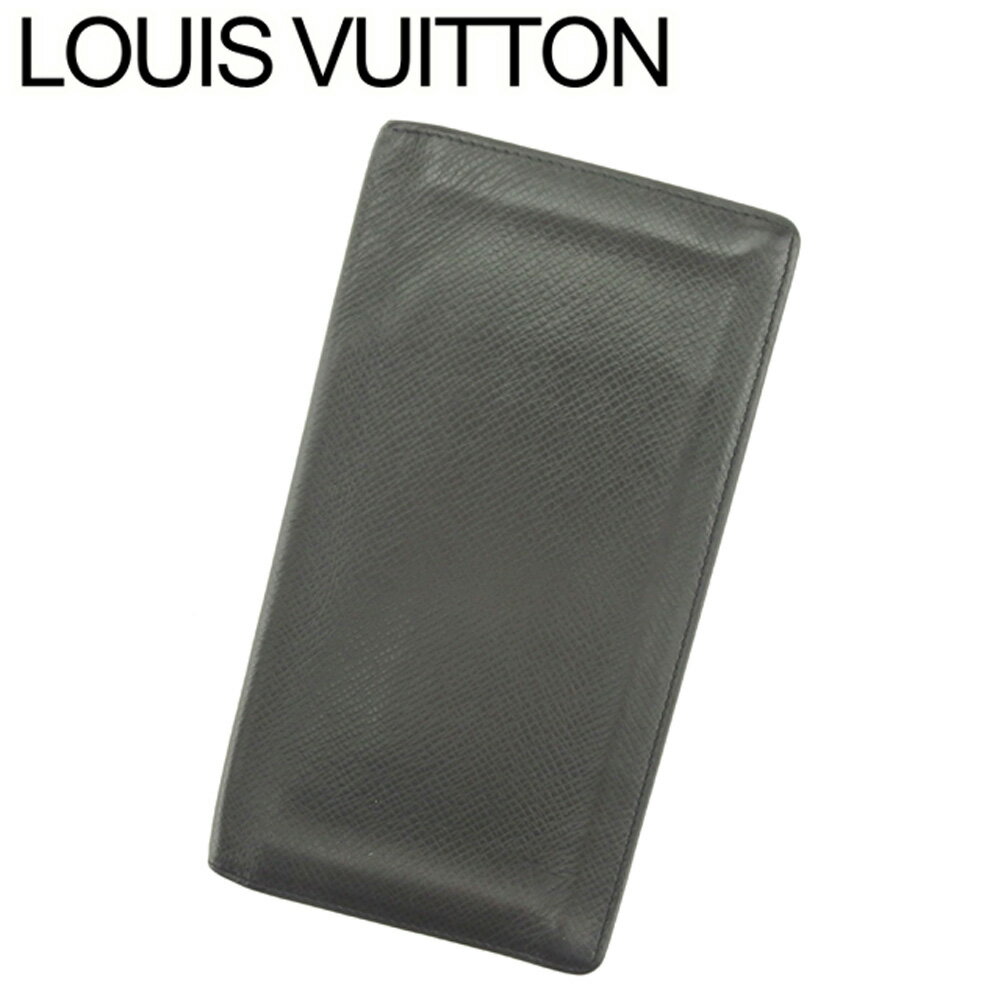 【スプリングセール30％OFF】ルイ ヴィトン Louis Vuitton 長札入れ 札入れ メンズ ポルトカルトクレディ円 ブラック タイガレザー 【ルイ・ヴィトン】 C3541 【中古】