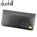 【春の大感謝祭 30％OFF】ダンヒル dunhill 長札入れ 札入れ メンズ ブラック ゴールド レザー 【ダンヒル】 F1434 【中古】