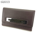 【春の大感謝祭 30％OFF】グッチ 三つ折り 財布 財布 ブラウン レザー GUCCI 三つ折りサイフ サイフ 財布 折りタタミ 三つ折り財布財布 ユニセックス 小物 【グッチ】 L2643 【中古】