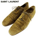 【スプリングセール】サンローラン ローファー シューズ 靴 #43 グリーン スエード SAINT LAURENT 【サンローラン】 q586s 【中古】