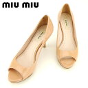 【春の大感謝祭 30％OFF】【中古】 ミュウミュウ パンプス シューズ 靴 #36 ピンク エナメルレザー miu miu C4228