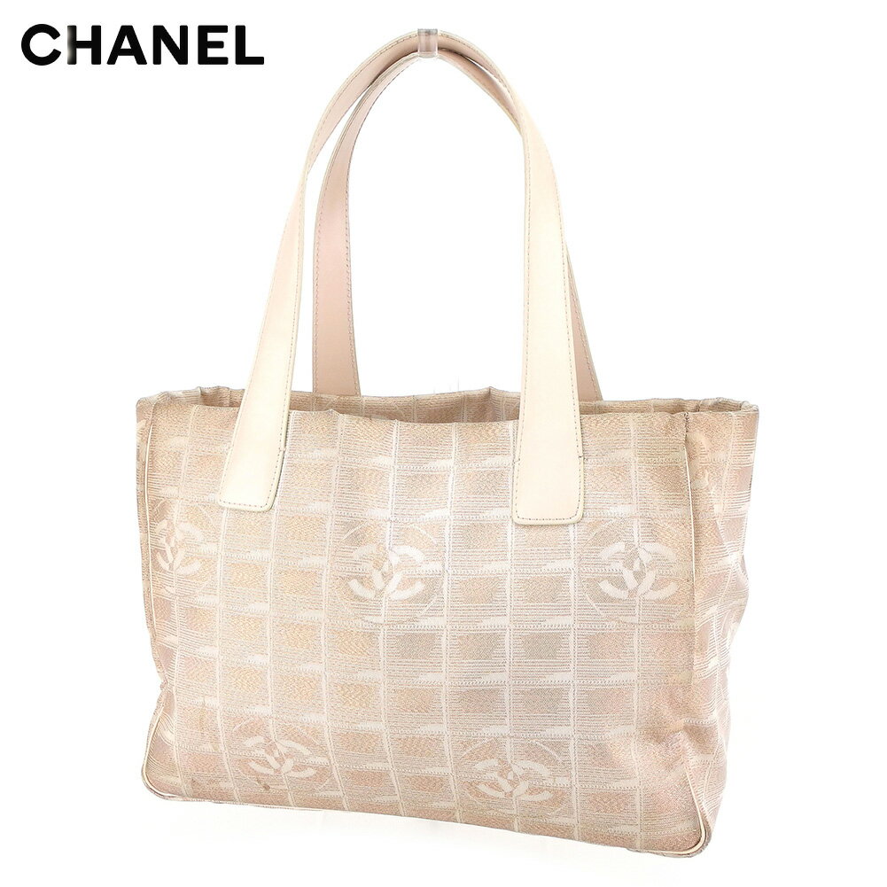 シャネル CHANEL トートバッグ ショルダーバッグ ニュートラベルライントートPM ニュートラベルライン レディース メンズ ピンク ベージュ ゴールド A20457クリスマス プレゼント バック 人気 収納 兼用 男性 女性 良品 夏 【シャネル】 T8835 【中古】