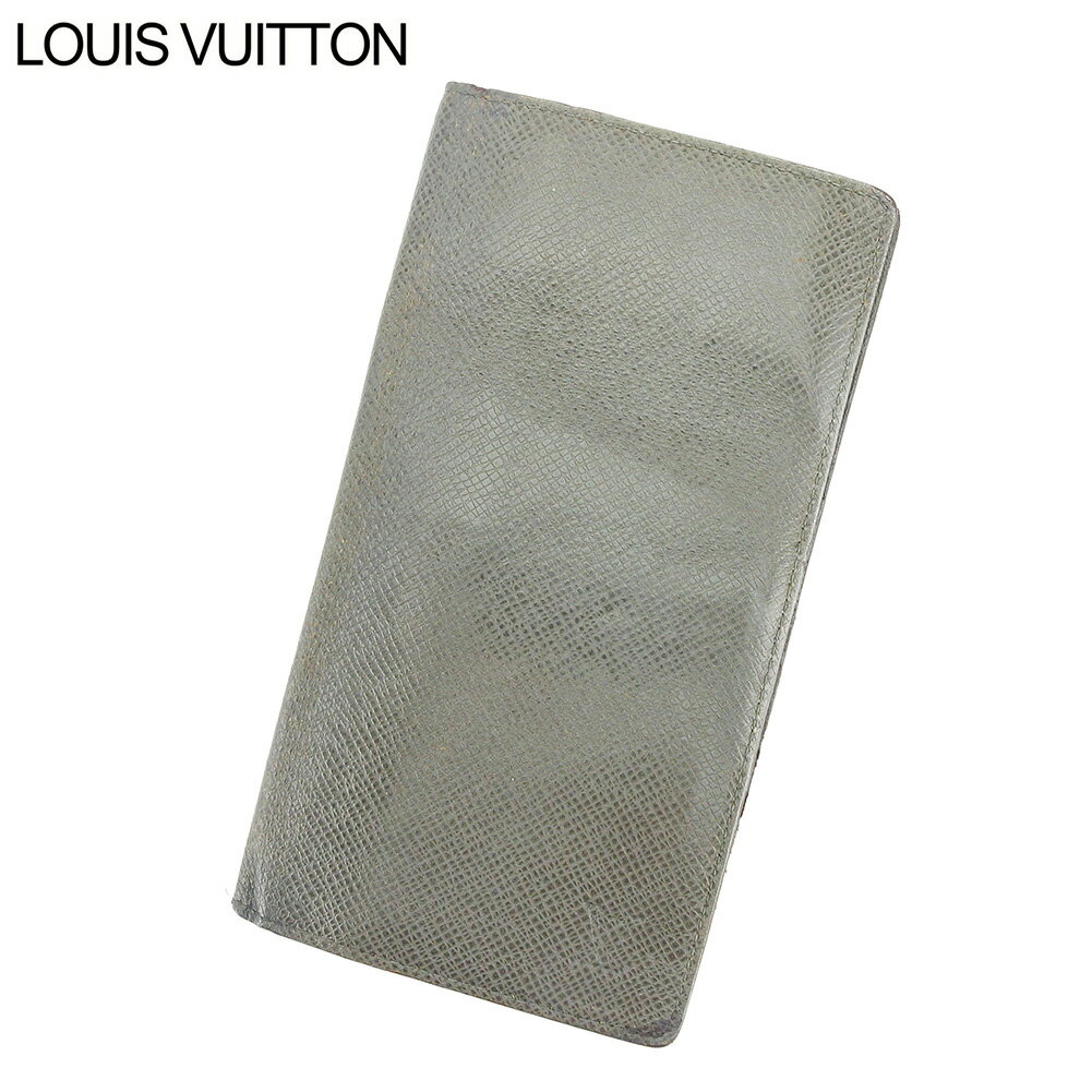 【スプリングセール30％OFF】ルイ ヴィトン 長札入れ 長財布 ポルトフォイユ・ロン タイガ グレー 灰色 レザー LOUIS VUITTON 【ルイ・ヴィトン】 t8918s 【中古】