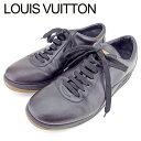 【冬のTHEセール 30%OFF】ルイ ヴィトン Louis Vuitton シューズ シューズ 靴 メンズ #8 ブラック レザー 【ルイ・ヴィトン】 T9575 【中古】