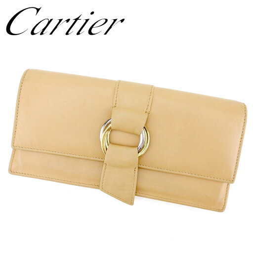 【スプリングセール】カルティエ 長財布 ファスナー付き 財布 トリニティ ベージュ ゴールド シルバー レザー Cartier 長サイフ サイフ 収納ブランド財布 ユニセックス 小物 【カルティエ】 T9526 【中古】 【スプリングセール】カルティエ 長財布 ファスナー付き 財布 トリニティ ベージュ ゴールド シルバー レザー Cartier 長サイフ サイフ 収納ブランド財布 ユニセックス 小物 【カルティエ】 T9526 【中古】
