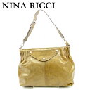 【春の大感謝祭 30％OFF】ニナリッチ ショルダーバッグ バック ワンショルダー ゴールド レザー NINA RICCI バッグ バック 肩掛け 収納バッグ バック 【ニナリッチ】 G1396 【中古】