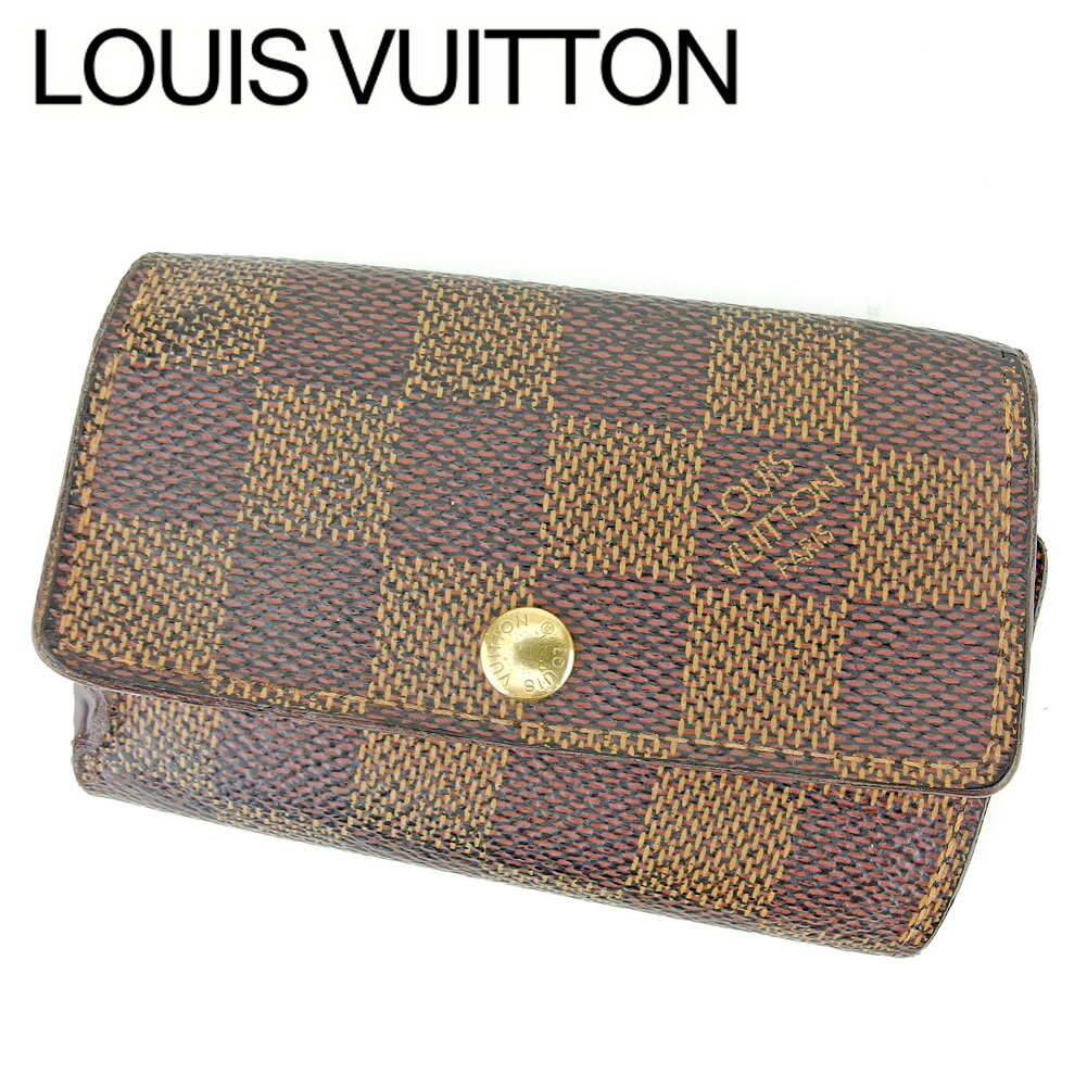 【2100円オフクーポン】 【中古】 ルイ ヴィトン Louis Vuitton キーケース 6連キーケース レディース メンズ ミュルティクレ6 ブラウン ダミエキャンバス 【ルイ・ヴィトン】 P804