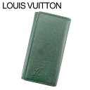 【春の大感謝祭 30％OFF】ルイ ヴィトン Louis Vuitton キーケース 4連キーケース メンズ ミュルティクレ4 グリーン ゴールド タイガレザー 【ルイ・ヴィトン】 P863 【中古】