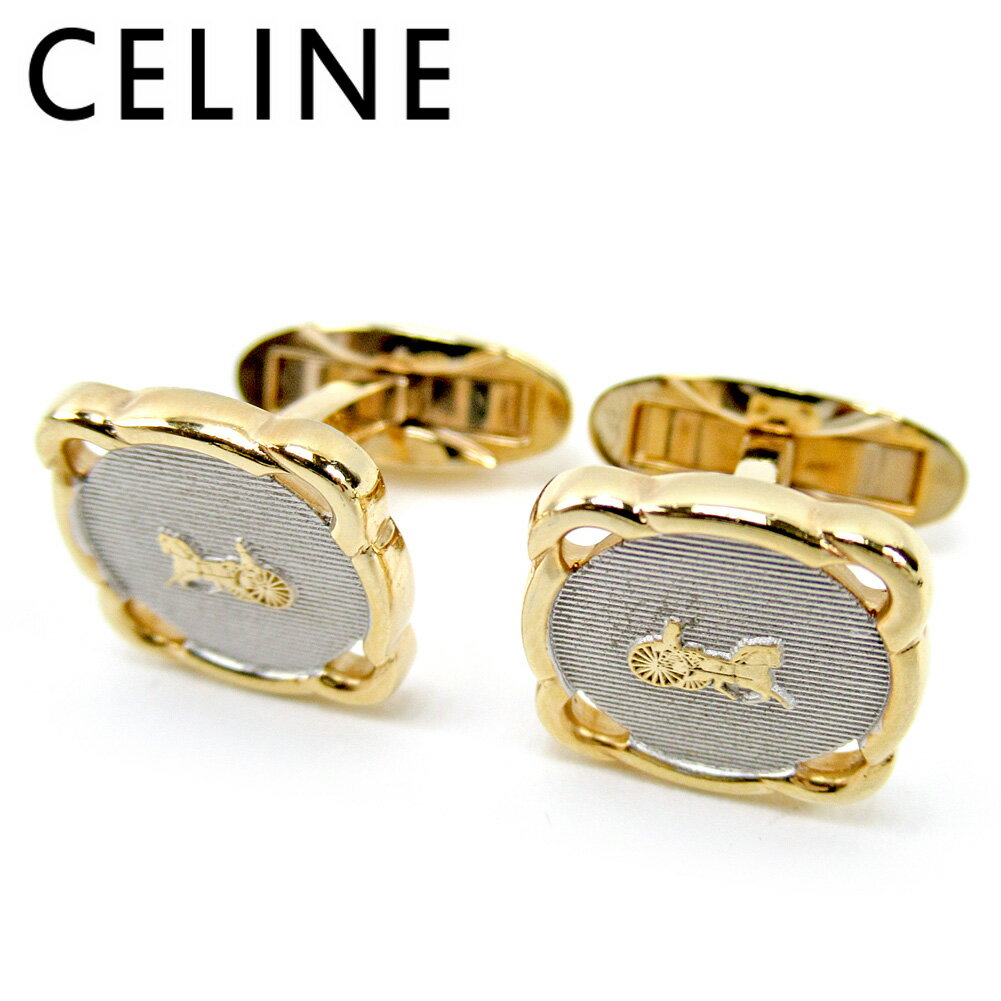 【楽天スーパーSALE 最大50%OFF】セリーヌ CELINE スカーフ カフリンクス メンズ ゴールド GP 【セリーヌ】 E1408 【中古】 ブランド ...