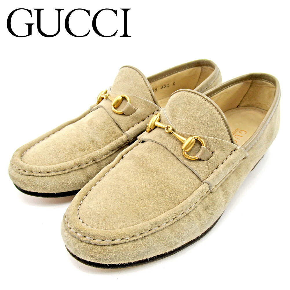 【楽天スーパーSALE】グッチ Gucci シューズ シューズ 靴 メンズ可 35ハーフ ベージュ スエード 【グッチ】 E1422 【中古】