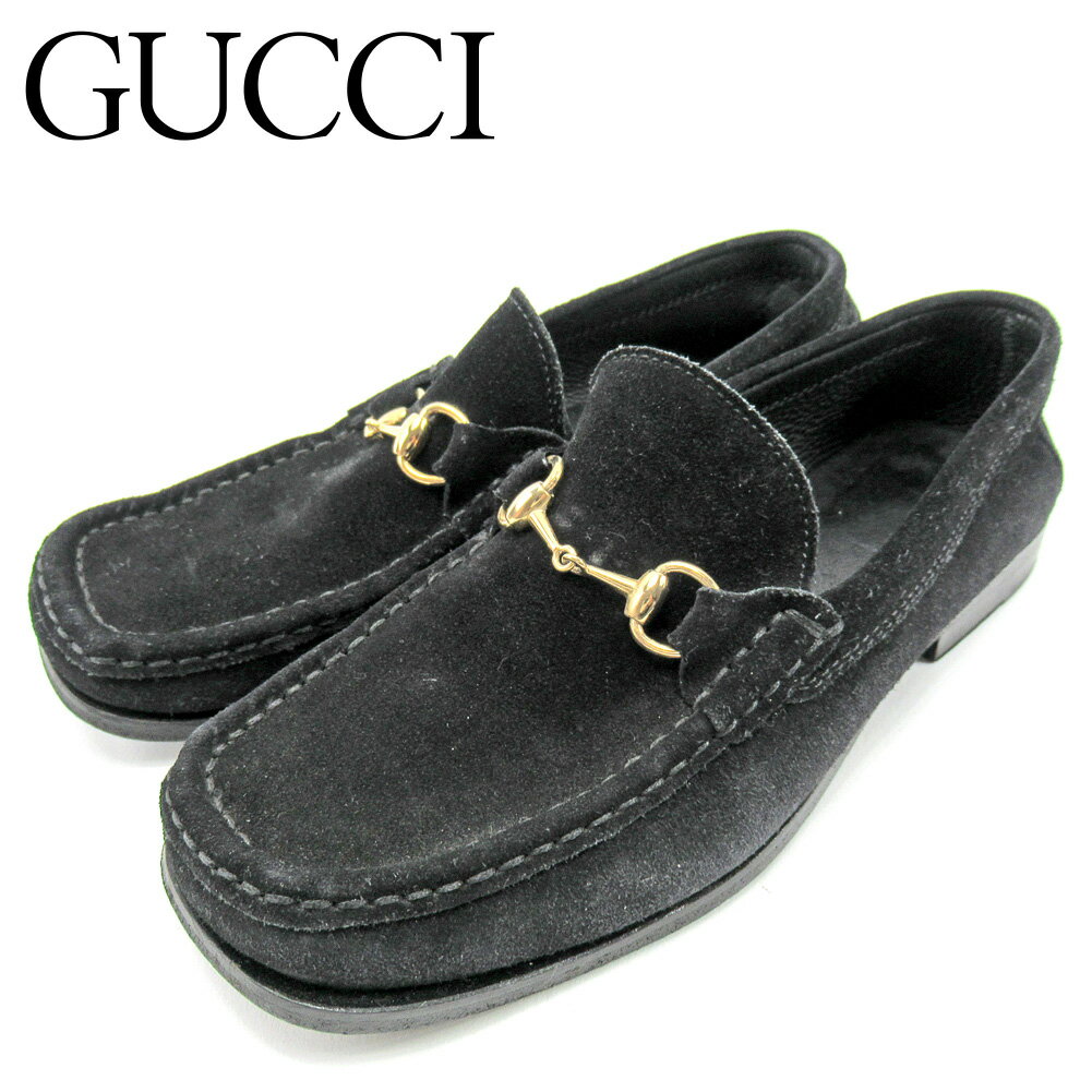 【スプリングセール30％OFF】グッチ Gucci シューズ シューズ 靴 レディース ♯36ハーフ ブラック スエード 【グッチ】 E1455 【中古】