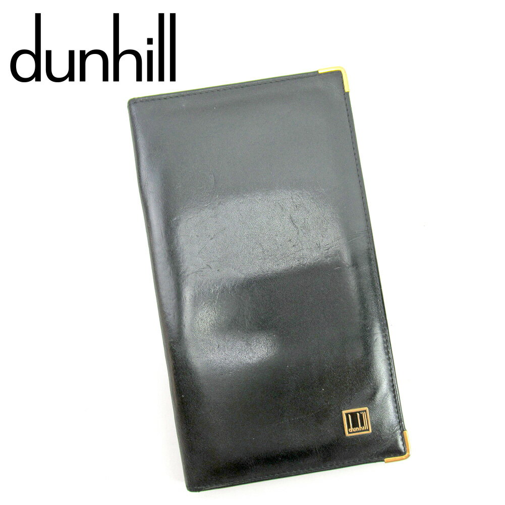 【スプリングセール】ダンヒル dunhill 長札入れ 長財布 メンズ ブラック レザー 【ダンヒル】 E1460 【中古】