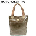 【スプリングセール】マリオ ヴァレンティノ トートバッグ バック ショルダーバッグ バック ロゴ ブラウン PVC×レザー MARIO VALENTINO 【マ...