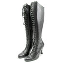 【スプリングセール】エポカ ブーツ シューズ 靴 #36 レースアップ ブラック レザー EPOCA 【エポカ】 e1493s 【中古】(4)
