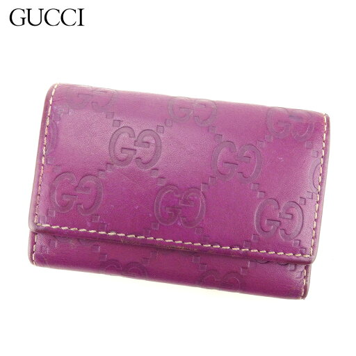 【スプリングセール】グッチ GUCCI キーケース 6連キーケース レディース パープル ゴールド レザー 【グッチ】 G1442 【中古】 【スプリングセール】グッチ GUCCI キーケース 6連キーケース レディース パープル ゴールド レザー 【グッチ】 G1442 【中古】