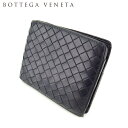 【春の大感謝祭 30％OFF】ボッテガ ヴェネタ BOTTEGA VENETA 二つ折り 札入れ メンズ ブラック レザー 【ボッテガ・ヴェネタ】 T12042 【中古】