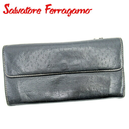 【スプリングセール】サルヴァトーレ フェラガモ 長財布 ファスナー付き 長財布 ガンチーニ ブラック レザー Salvatore Ferragamo 長サイフ サイフ 収納ブランド財布 ユニセックス 小物 【フェラガモ】 T9832 【中古】 【スプリングセール】サルヴァトーレ フェラガモ 長財布 ファスナー付き 長財布 ガンチーニ ブラック レザー Salvatore Ferragamo 長サイフ サイフ 収納ブランド財布 ユニセックス 小物 【フェラガモ】 T9832 【中古】