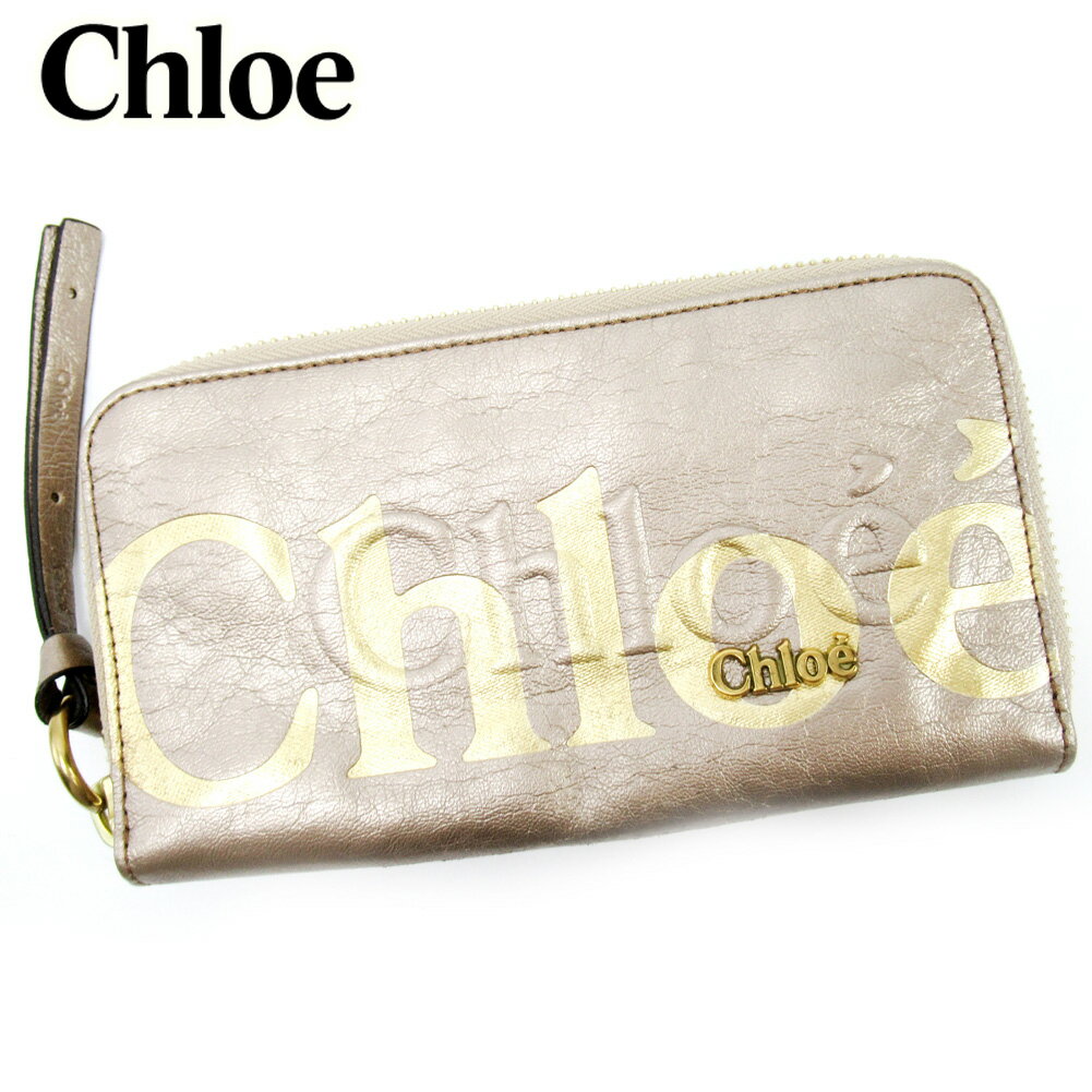 【スプリングセール30％OFF】クロエ 長財布 ラウンドファスナー エクリプス ゴールド レザー Chloe 【クロエ】 c3684s 【中古】