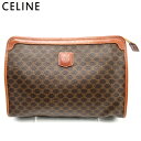 【スプリングセール】セリーヌ クラッチバッグ バック セカンドバッグ バック マカダム ブラウン PVC×レザー CELINE 【セリーヌ】 c3702s 【中...