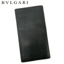 【スプリングセール30％OFF】ブルガリ BVLGARI 長札入れ 長財布 レディース メンズ ブラック レザー 【ブルガリ】 T10191 【中古】