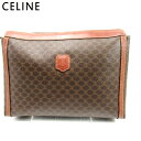 【スプリングセール】セリーヌ クラッチバッグ バック セカンドバッグ バック マカダム ブラウン PVC×レザー CELINE 【セリーヌ】 t10282s 【...
