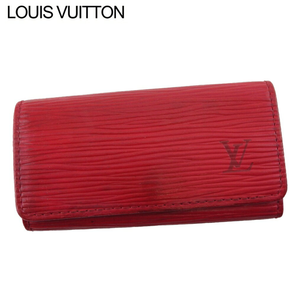 【楽天スーパーSALE 最大50％OFF】ルイ ヴィトン キーケース 4連キーケース レディース メンズ ミュルティクレ4 エピ レッド ゴールド エピレザー LOUIS VUITTON D2426 【中古】 ブランド ハイブランド ヴィンテージ 送料無料