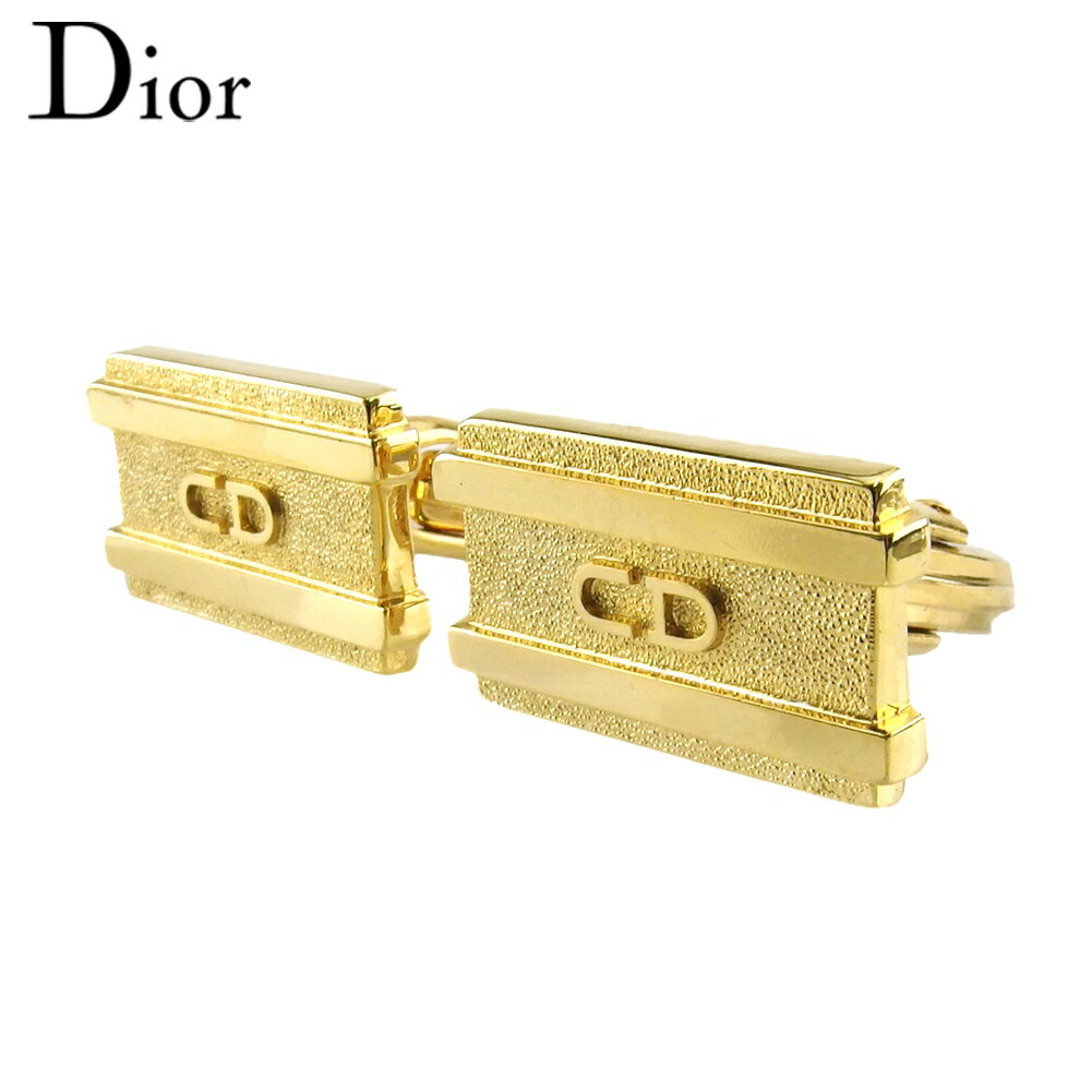 【楽天スーパーSALE 最大50%OFF】ディオール カフス カフリンクス メンズ スウィヴル式 CDロゴ ゴールド ゴールド金具 Dior T19705 【中...