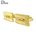 【スプリングセール】ディオール カフス カフリンクス メンズ スウィヴル式 CDロゴ ゴールド ゴールド金具 Dior T19705 【中古】