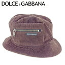 【スプリングセール30％OFF】ドルチェ&ガッバーナ DOLCE&GABBANA 帽子 ♯59サイズ レディース メンズ ドルガバ ZIPポケット付き ブラウン コットン ウール 【ドルチェ&ガッバーナ】 B1030 【中古】