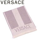 【春の大感謝祭 30％OFF】ヴェルサーチ VERSACE マフラー フリンジ付き レディース メンズ 可 メドゥーサ ベージュ ブラウン 【ヴェルサーチ】 T7075 【中古】