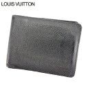 【春の大感謝祭 30％OFF】ルイ ヴィトン Louis Vuitton 二つ折り 札入れ メンズ ポルトビエ6カルトクレディ ブラック タイガレザー 【ルイ・ヴィトン】 T9670 【中古】