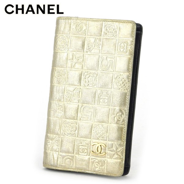 【スプリングセール30％OFF】シャネル 二つ折り 財布 長財布 アイコンライン ゴールド レザー CHANEL 【シャネル】 T11426 【中古】