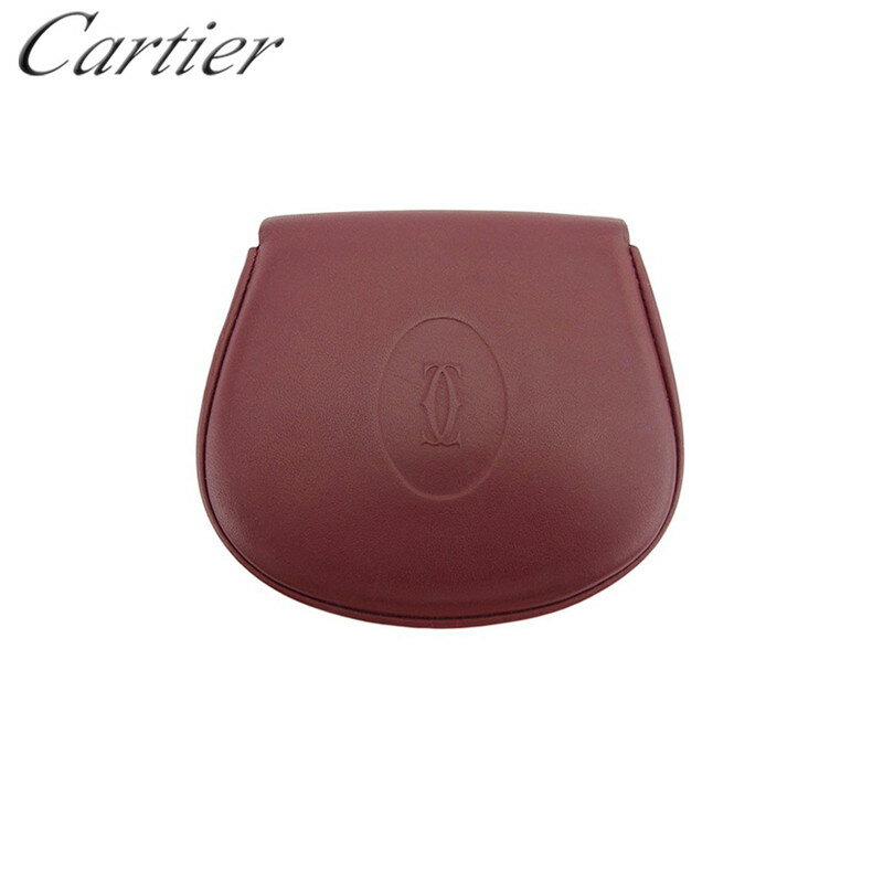 【スプリングセール】【中古】 カルティエ コインケース 小銭入れ レディース メンズ マストライン ボルドー ゴールド レザー Cartier T22333