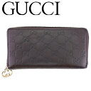【スプリングセール】【中古】 グッチ 長財布 メンズ可 グッチシマ ブラウン ゴールド レザー GUCCI T23648