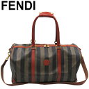 【スプリングセール】【中古】 フェンディ ボストンバッグ トラベルバッグ 旅行用バッグ レディース メンズ 2WAYショルダー ペカン ブラック ベージュ ブラ...