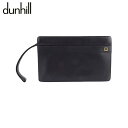【スプリングセール】【中古】 ダンヒル クラッチバッグ セカンド バッグ メンズ ロゴプレート ブラック ゴールド レザー dunhill C4547