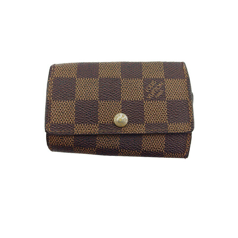 【Fashion Special Fair 30％OFFクーポン】ルイ・ヴィトン LOUIS VUITTON キーケース ダミエ ミュルティクレ6 ブラウン ベージュ ゴールド レディース 中古 ブランド ハイブランド ヴィンテージ