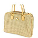 【秋Sale】グッチ GUCCI ボストンバッグ マイクロGG ベージュ レディース 中古