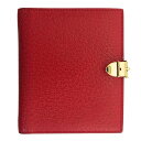 グッチ GUCCI 手帳カバー ベルトデザイン アジェンダ レッド レディース 中古