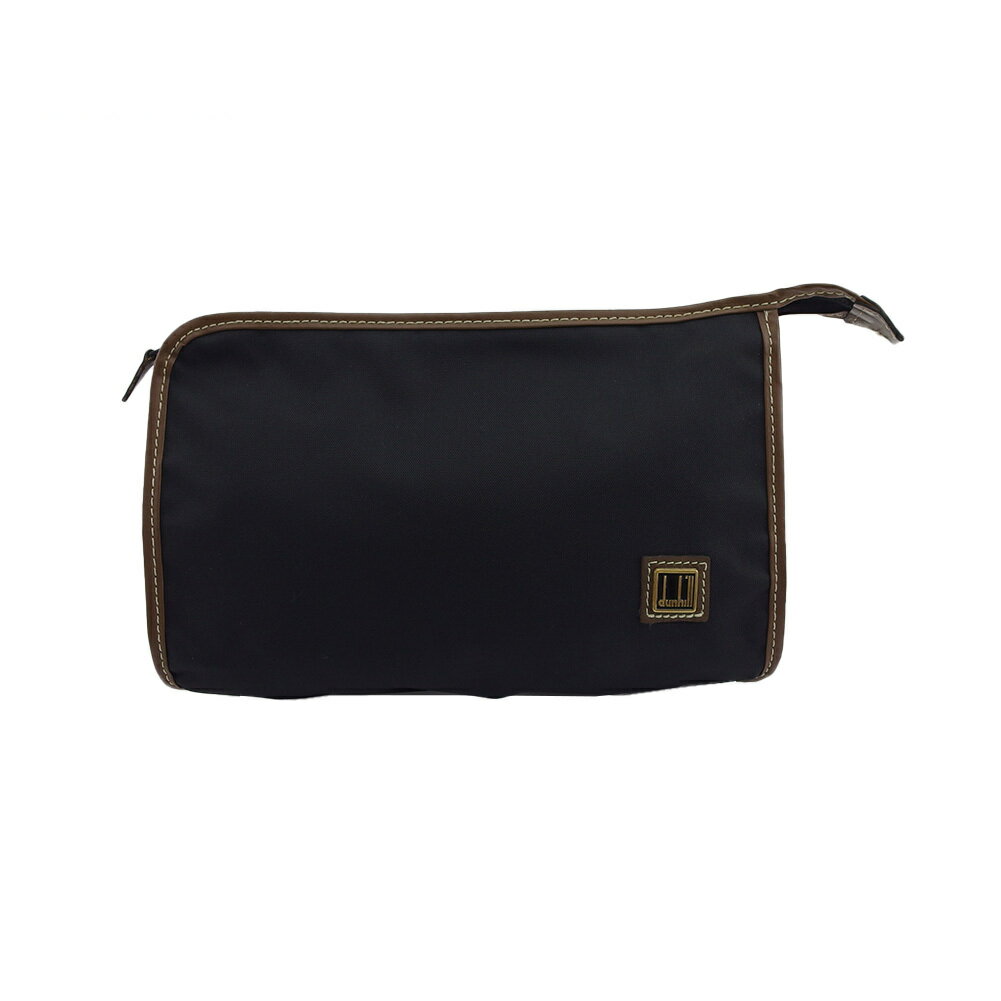 【Fashion Special Fair 30％OFFクーポン】ダンヒル Dunhill クラッチバッグ ロゴプレート ブラック ブラウン レディース 中古 ブランド ハイブランド ヴィンテージ