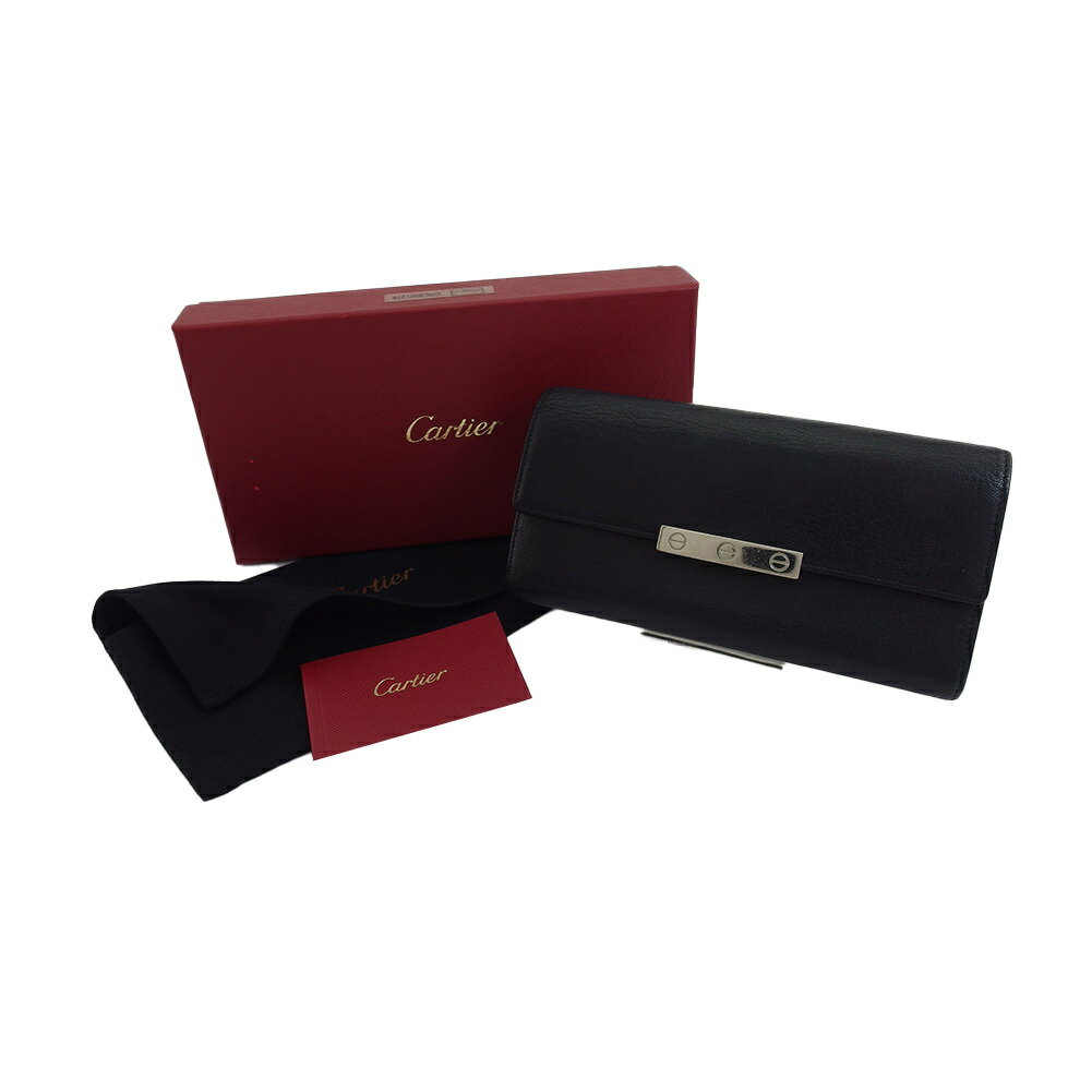 【ブラックフライデー30％OFFクーポン】カルティエ CARTIER 長財布 ラブコレクション ブラック レディース 中古 ブランド ハイブランド ヴィンテージ(4)