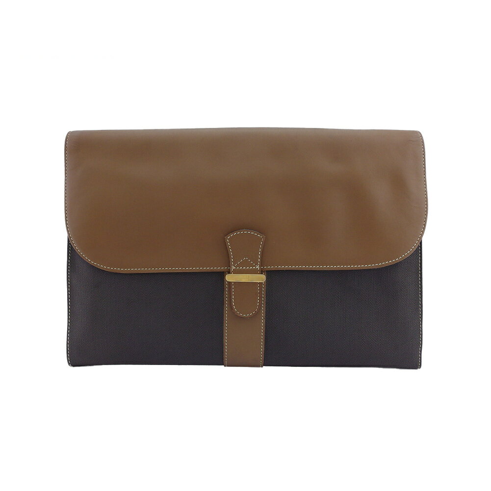 【楽天スーパーSALE★最大50％OFF】ダンヒル Dunhill ビジネスバッグ ヘリンボーン グレー 灰色 ブラウン レディース 中古 ブランド ハイブランド ヴィンテージ