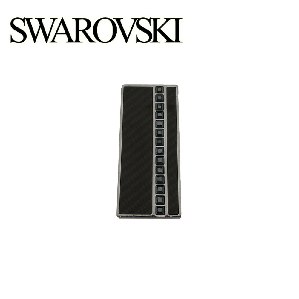 【楽天スーパーSALE★最大50％OFF】スワロフスキー SWAROVSKI マネークリップ ブラッククリスタル シル..