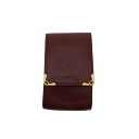 【秋Sale】カルティエ CARTIER シガレットケース マストライン ボルドー×ゴールド レディース 中古