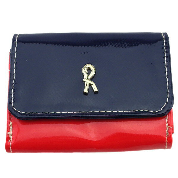 【楽天スーパーSALE★最大50％OFF】ロベルタ・ディ・カメリーノ Roberta di Camerino コインケース バイカラー ブルー×レッド レディース 中古 ブランド ハイブランド ヴィンテージ