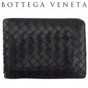 【楽天スーパーSALE10%OFF】ボッテガヴェネタ BOTTEGAVENETA 二つ折り財布 イントレチャート ブラウン メンズ 中古 t24089_ss
